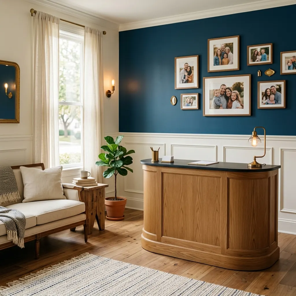 A welcoming family dental office reception